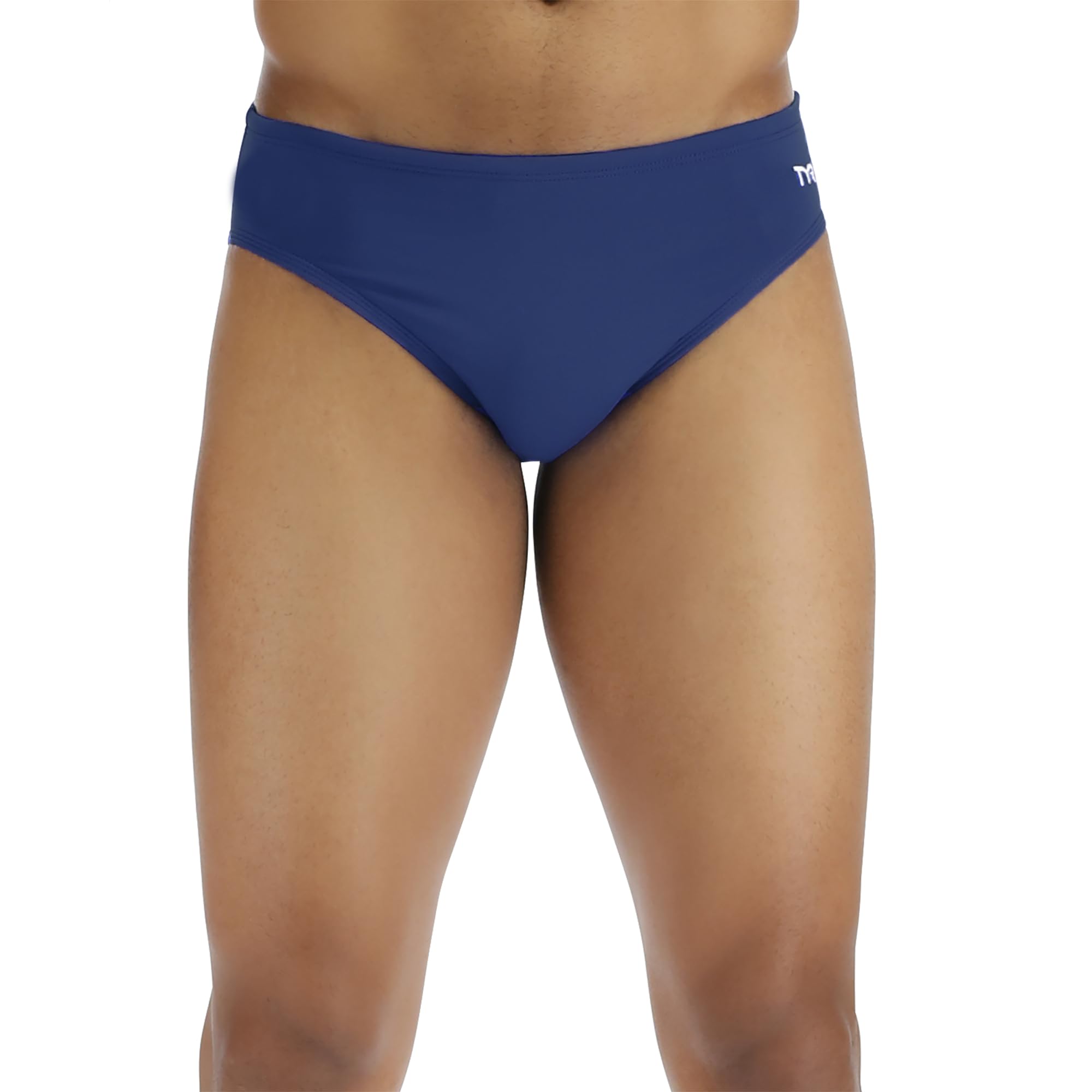 TYRMen's Durafast Elite Solid Racer Swim Suit (Navy, 32)