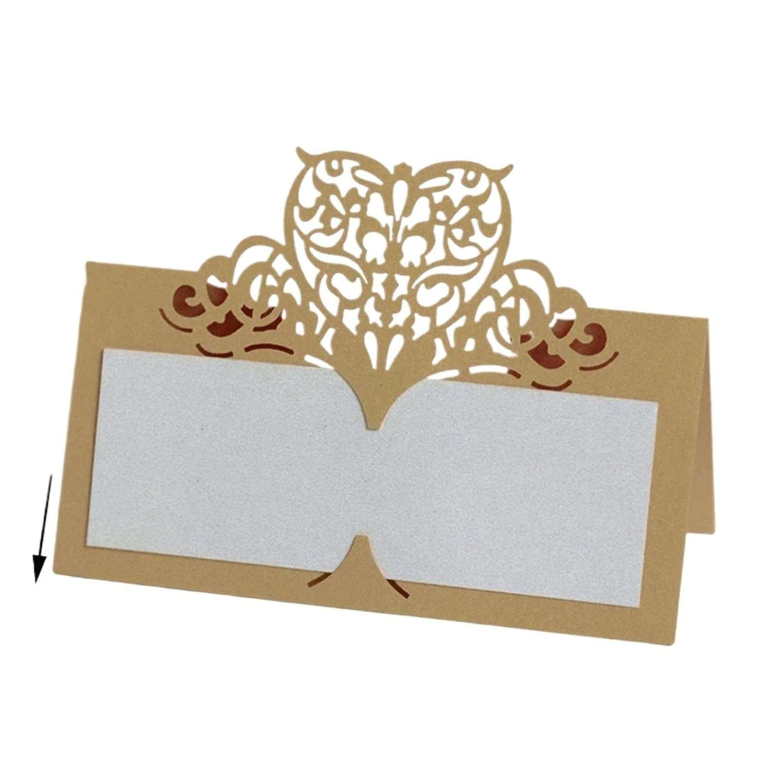 Tischkarten mit Vintage-Blume, lasergeschnitten, Spitzen-Namen, Nachrichten, Hochzeit, Geburtstag, Party, Gastgeschenk, Dekoration, Gelb, 200 Stück