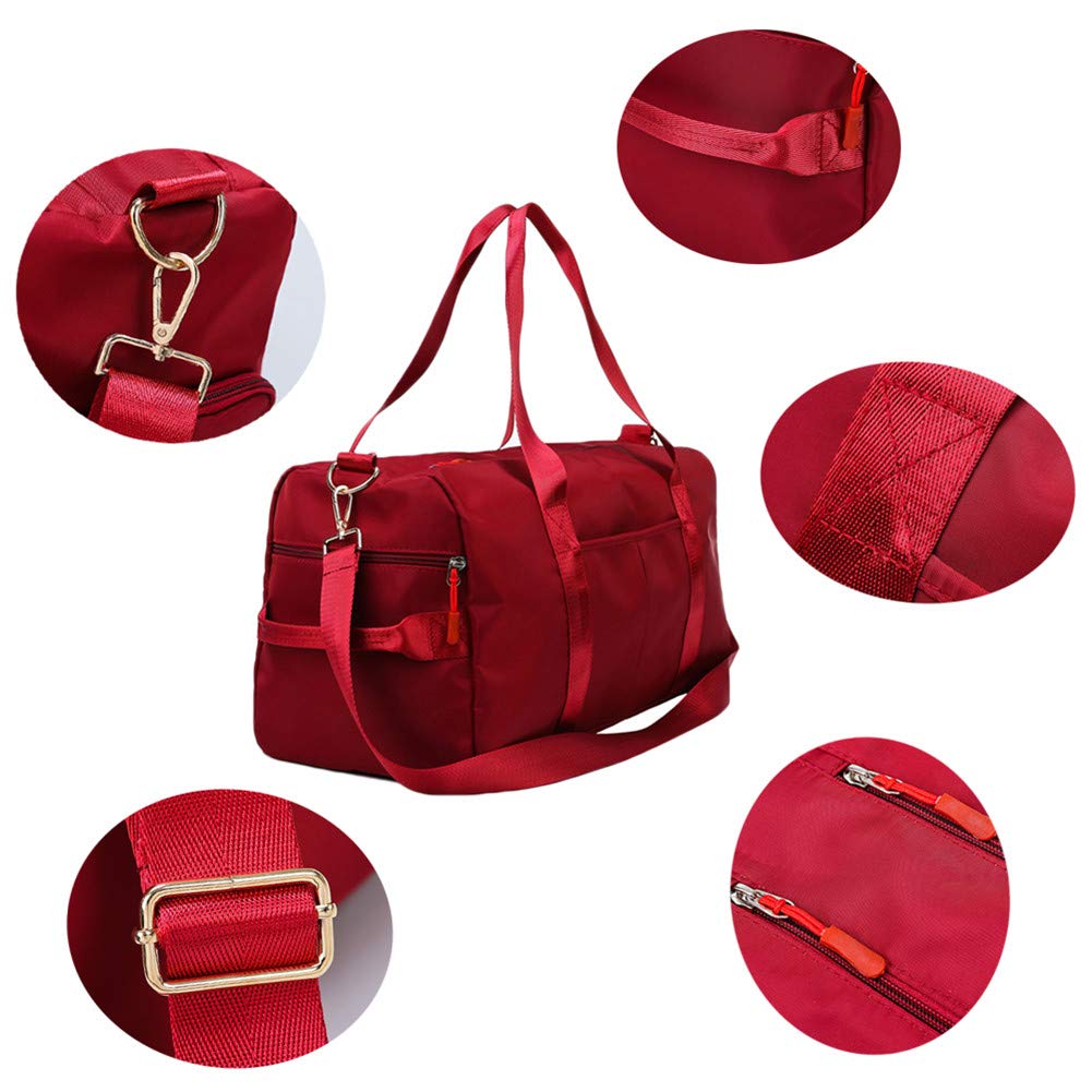 Bolsa de deporte para gimnasio para mujeres u hombres, bolsa de viaje con bolsillo húmedo y compartimento para zapatos para entrenamiento, natación, yoga, Gris oscuro, free size, Utilidad