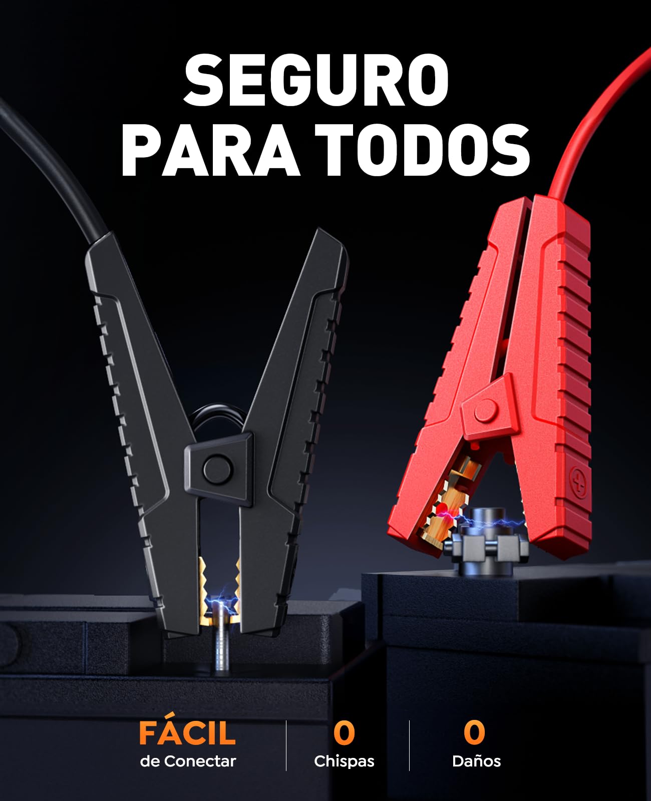 Arrancador de Baterías de Coche 5000A con Compresor de Aire 150PSI, Arrancador de Coches 12V con Función BOOST de Arranque Forzado, Linterna 3 en 1, Pantalla Grande(para All Gas o 10L Diesel)