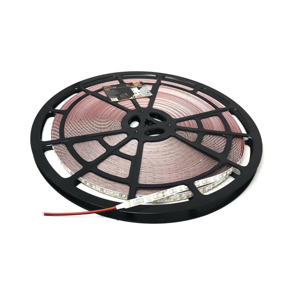 STRISCIA LED LUCE CALDA 3000K STRIP ADESIVA 50 MT 24V BOBINA 6000 SMD 2835