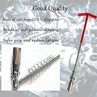 Vista 4 de Llave de bujía de 5/8 pulgadas/0.630 in, herramienta de bujía de motor flexible en forma de T, herramienta universal de extracción de chispas