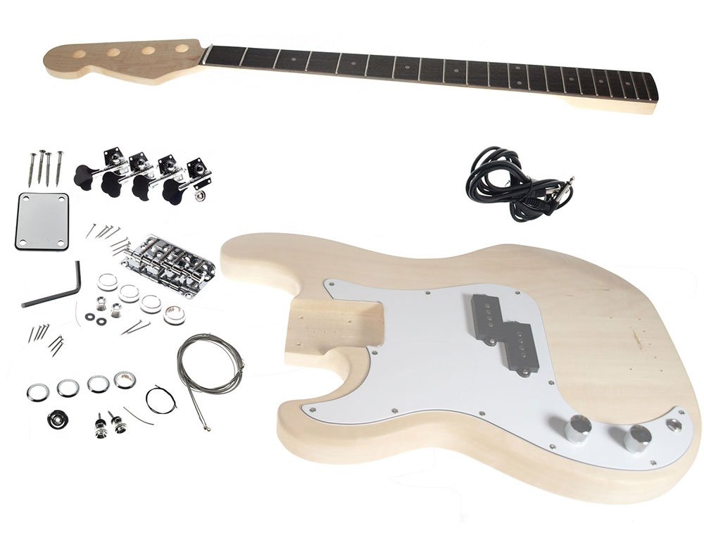 Solo PB Style DIY Bass Guitar Kit, Basswood Body, Left Handed