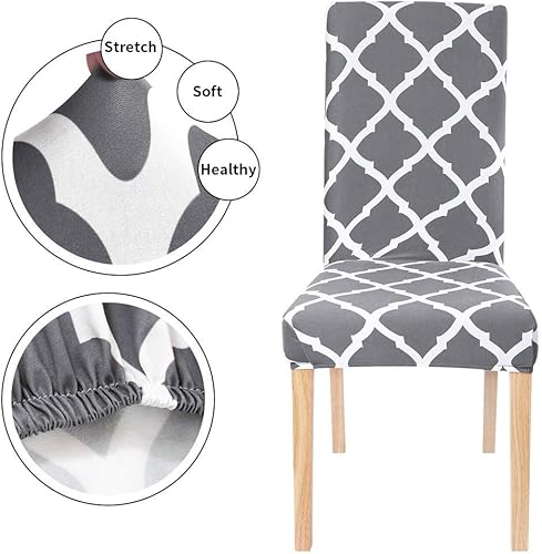 Miniatura 4 de Juego de 12 fundas elásticas para sillas Parsons Super Fit Spandex extraíble lavable funda protectora para silla de cocina para comedor, hotel,