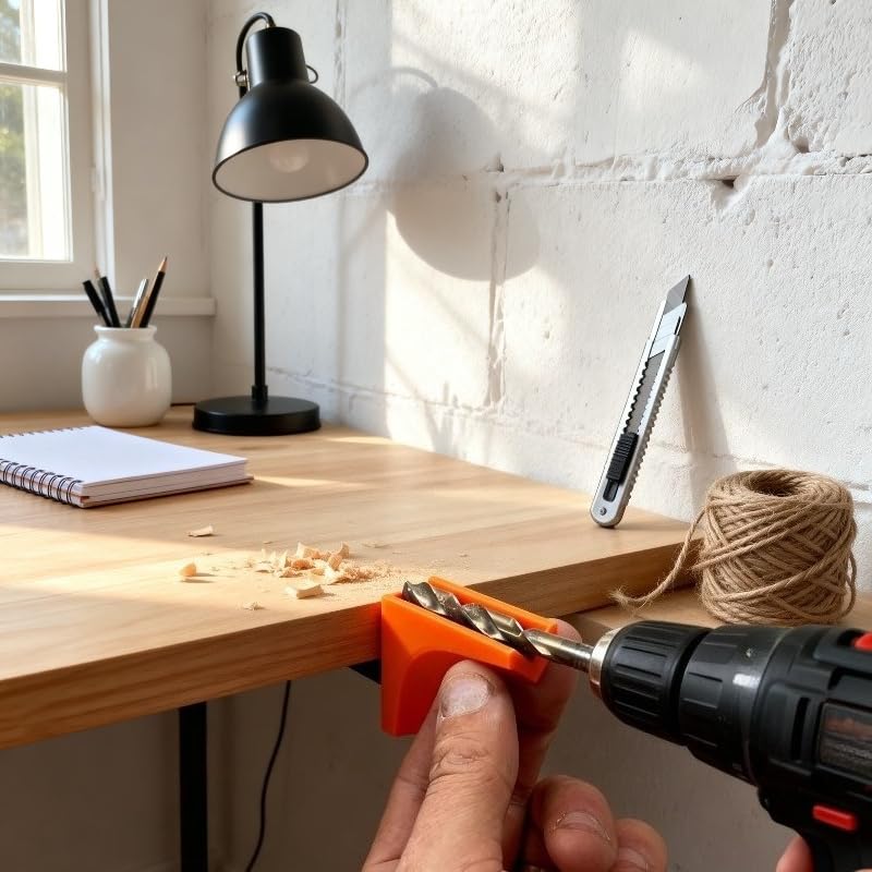 3pcs Drill Guide Jig Set, V-Groove Drill Guide Block for Straight Hole Drilling, Portable Vertical Drill Locator for Woodworking Pipes & Corners (3PCS)