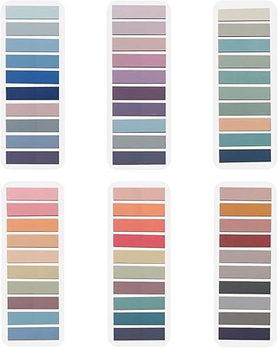 Lysas 1200pcs Morandi Sticky Tabs Page Markers Sticky Note Tabs Colored Translucent Writable and Repositionable Book Flags Tabs Aesthetic Strip