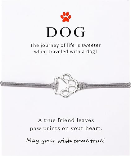 PLwelth Pulseras de cachorros para mujeres y hombres, regalos conmemorativos para amantes de los perros, regalos de amistad para ella, sus parejas,