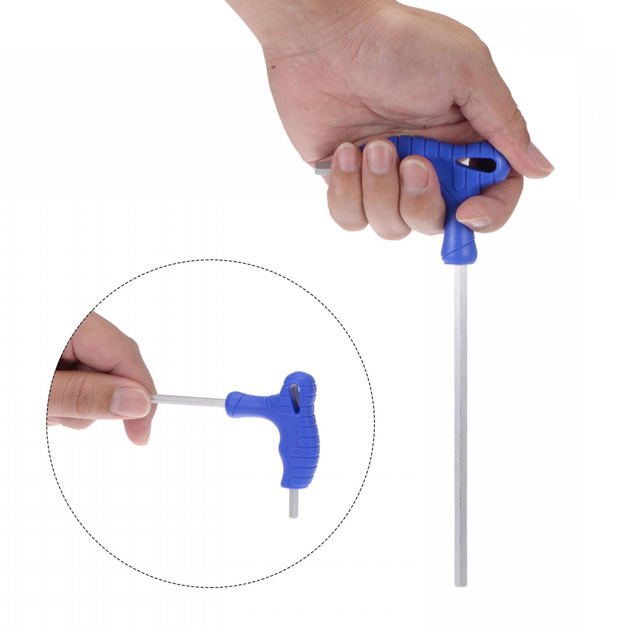 TA-VIGOR 1Pcs 4mm T-Handle Hex Key Wrench, Dual-End T-Bar Allen Wrench Tool, CR-V Steel Metric Spanner for Bike Furniture - Image 4