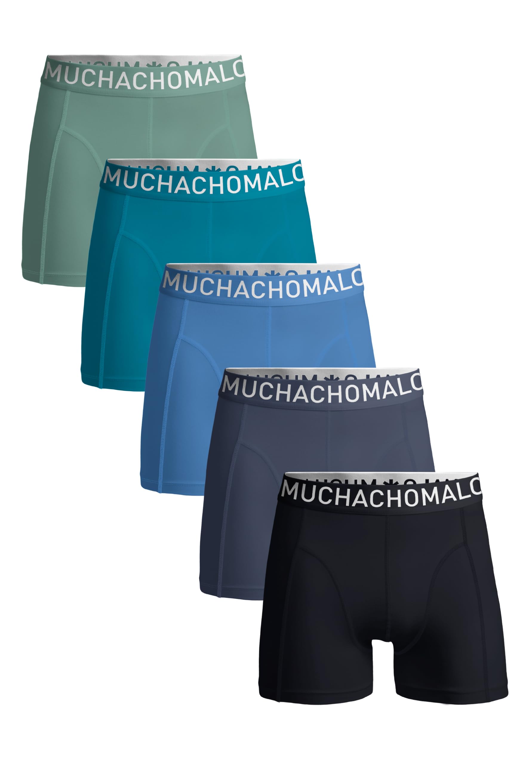 Muchachomalo Calzoncillos para Hombre, Ropa Interior Lisa de Algodón para Hombre, Pack de 4 Unidades, Bóxers Lisos de Corte Clásico con Cintura Elástica