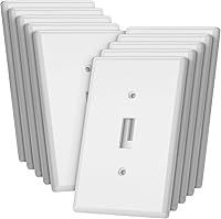 Vista 23 de Bates- Cubierta para interruptor de luz, cubiertas de placa de interruptor, paquete de 10, cubierta de interruptor de luz individual, 1 banda