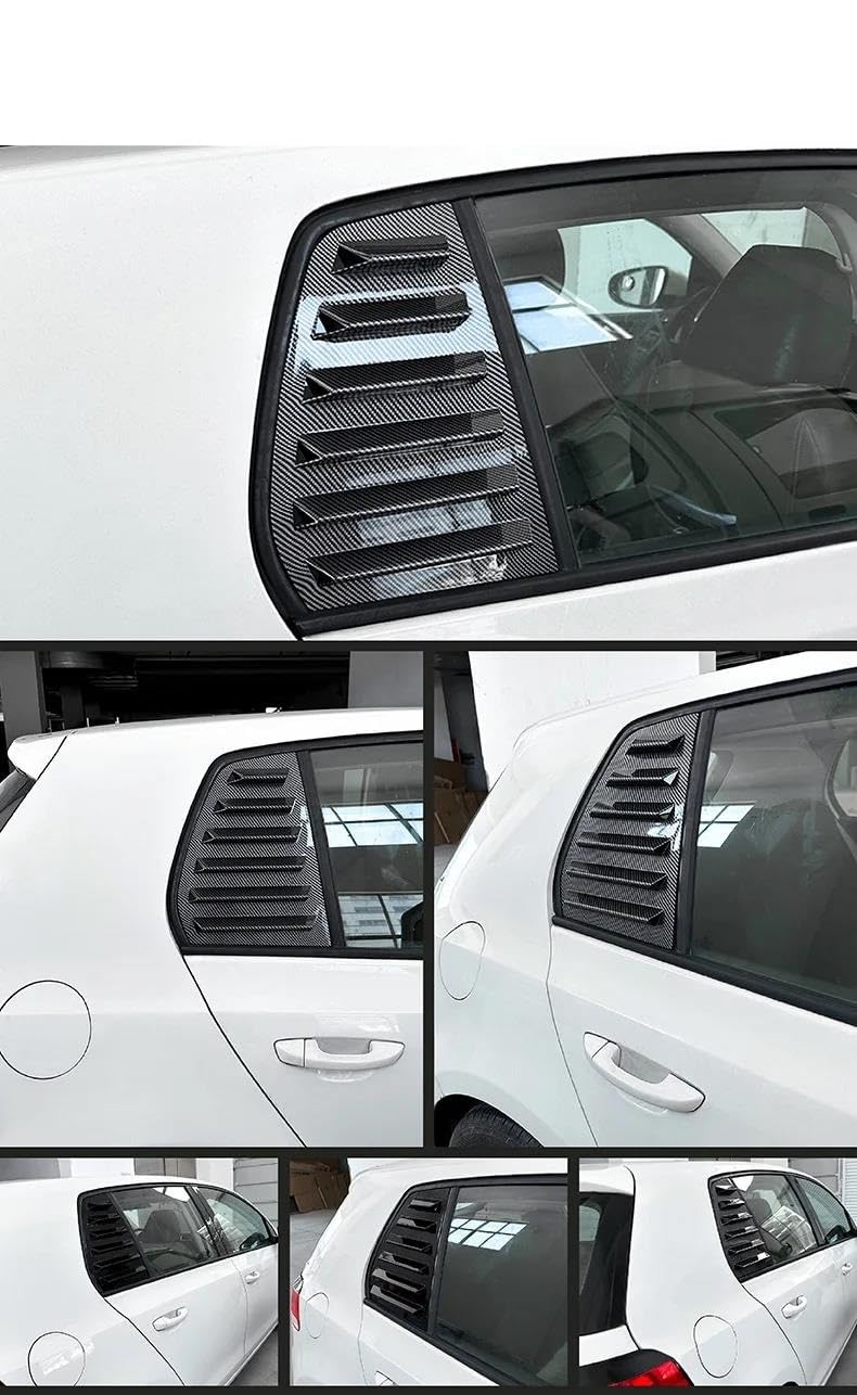 Finestrini Spoiler Per VW Per Golf 6 Per MK6 Per GTI Per R Per GTD 2008-2012 Finestra Laterale Posteriore Feritoie Air Vent Scoop Shades Sticker(Gloss Black)