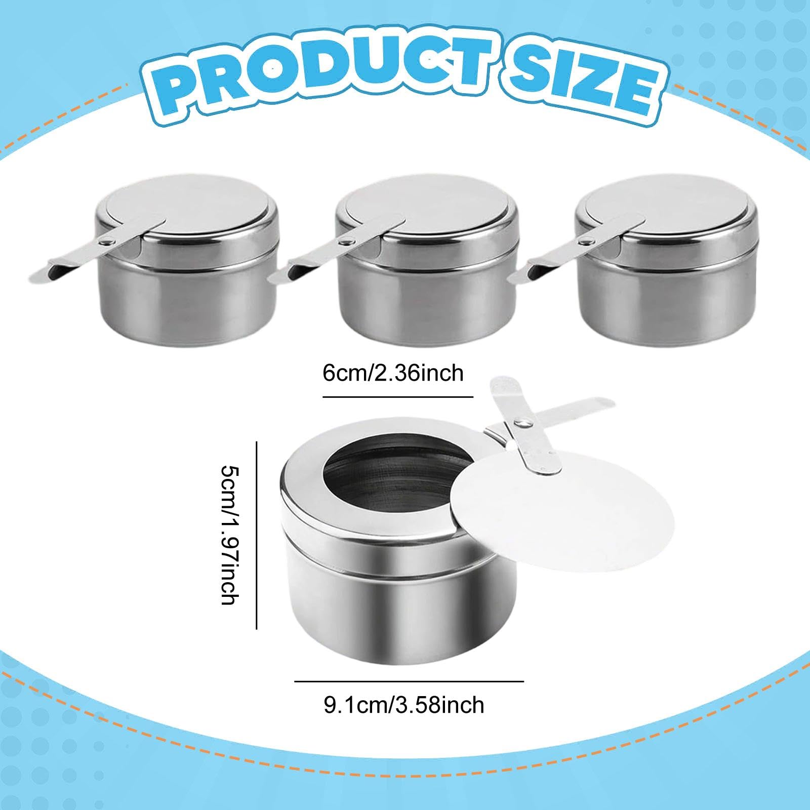 4 Supporti Acciaio Inox per Scaldavivande