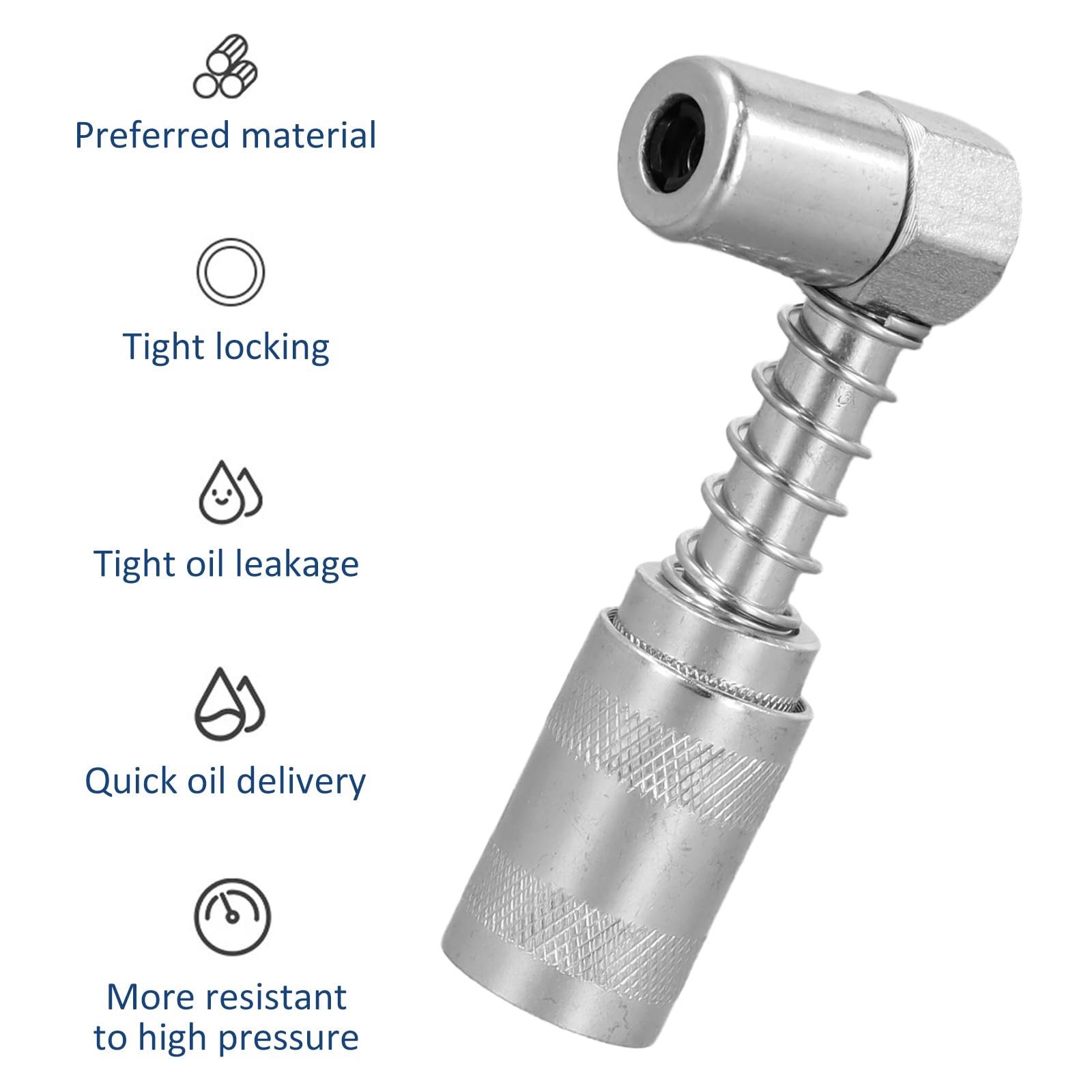Raccordo Pistola Grasso A 90 Gradi - Per Lubrificazione Punti Difficili - Foto 7