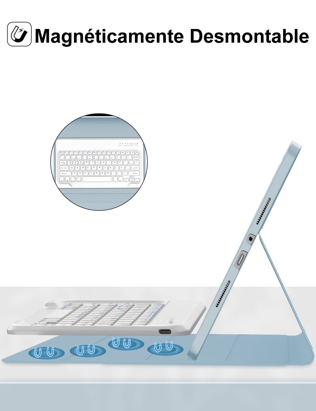 FOGARI Tastiera Cover per Xiaomi Redmi Pad 2 Pro 12.1 2025 e Xiaomi Redmi Pad Pro 12.1 2024, Tastiera Custodia Italiano QWERTY Rimovibile Bluetooth Wireless con alloggiamento per stilo, Azzurro FOGARI Tastiera Cover per Xiaomi Redmi Pad 2 Pro 12.1 2025 e Xiaomi Redmi Pad Pro 12.1 2024, Tastiera Custodia Italiano QWERTY Rimovibile Bluetooth Wireless con alloggiamento per stilo, Azzurro