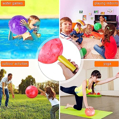 5 Pcs 15 Inch Marbleized Bouncy Balls For Kids Large