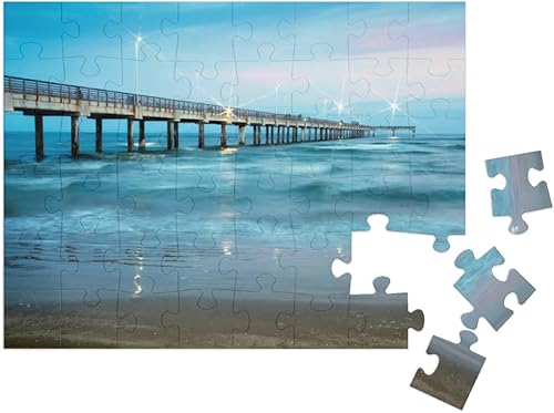 Miniatura 2 de Bob Hall Pier on Padre Island Near Corpus Christi, Texas. Rompecabezas de 48 piezas