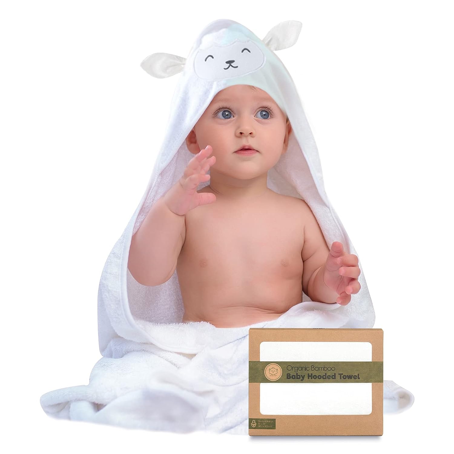 Baby Hooded Towel - Bamboo Baby Towel by KeaBabies - Organic Bamboo Towel - Infant Towels - Large Bamboo Hooded Towel - Baby Bath Towels with Hood for Girls, Babies, Newborn Boys, Toddler (Lamb) : Baby