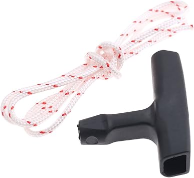 WONIU 4mm Diameter Pull Cord 6 Feet and Recoil Starter Handle fit Stihl Husqvarna Poulan Chainsaw/String Trimmer