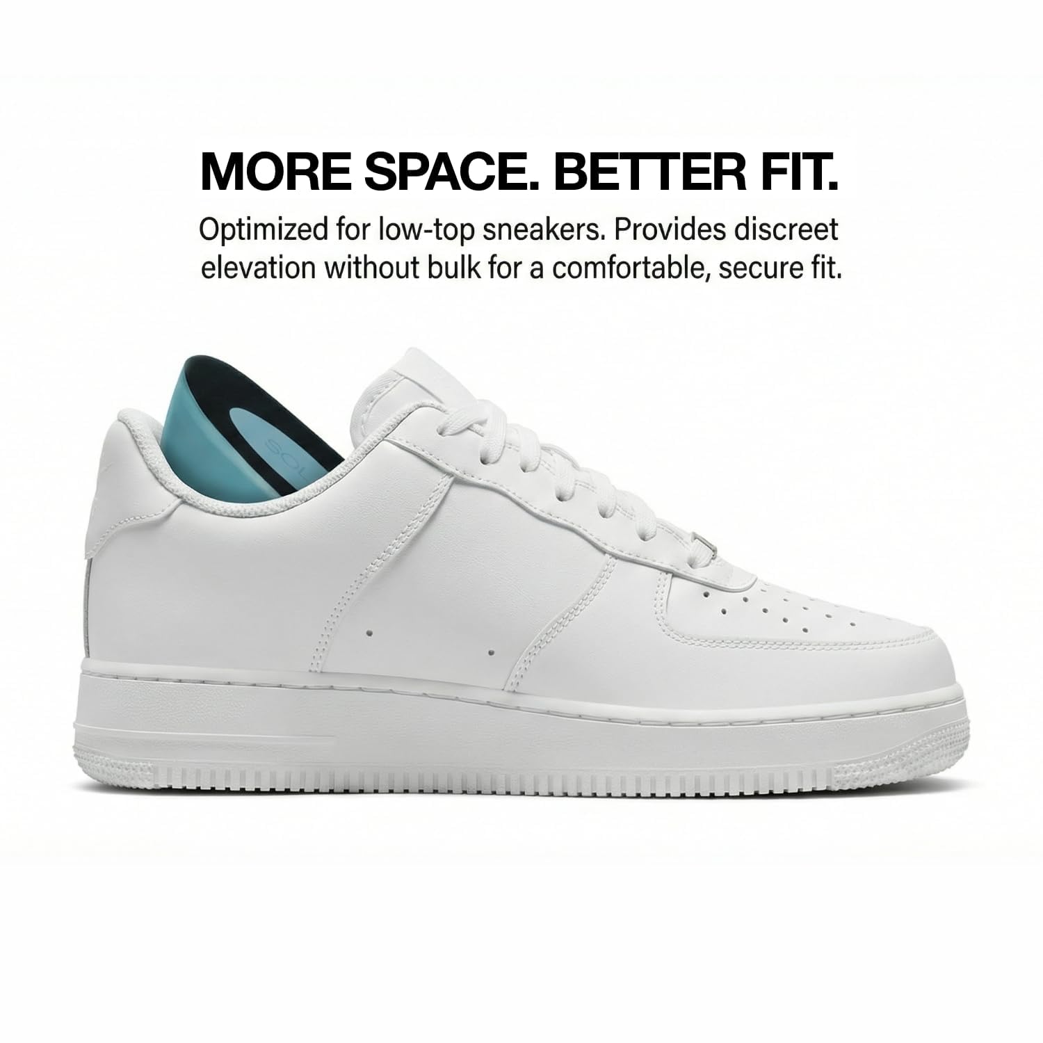 SOL3 Quick Lifts - Plantilla de aumento de altura para zapatos para hombres y mujeres, Estándar, 1 Inch (Men)