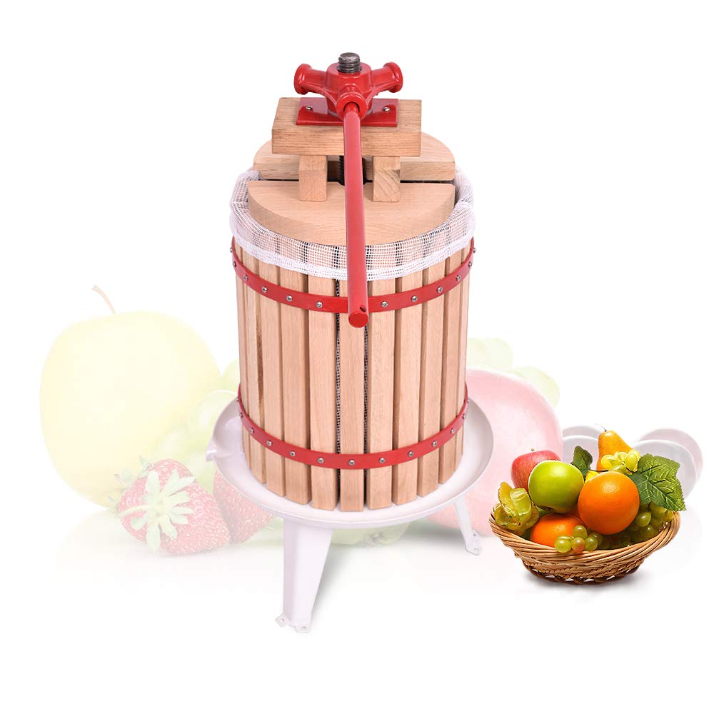 Aufun Fruit Press 18L Wooden Basket Heavy Duty High Juice Yield Apple Press