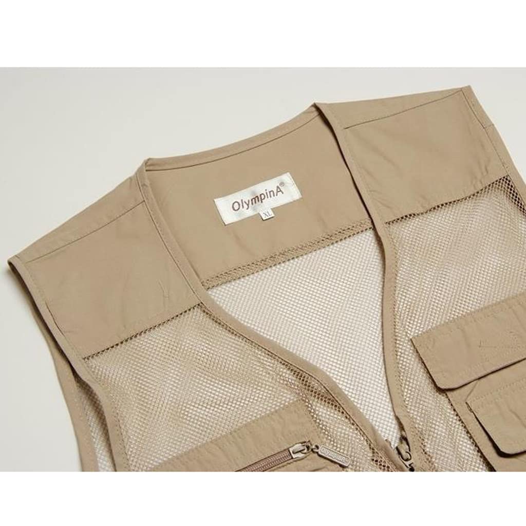 JJJ GCX- Średni i Wiek Wieczór Kamizelka Duża Rozmiar Wędkarska Kamizelka (Kolor: Zielony, Rozmiar : 2XL)