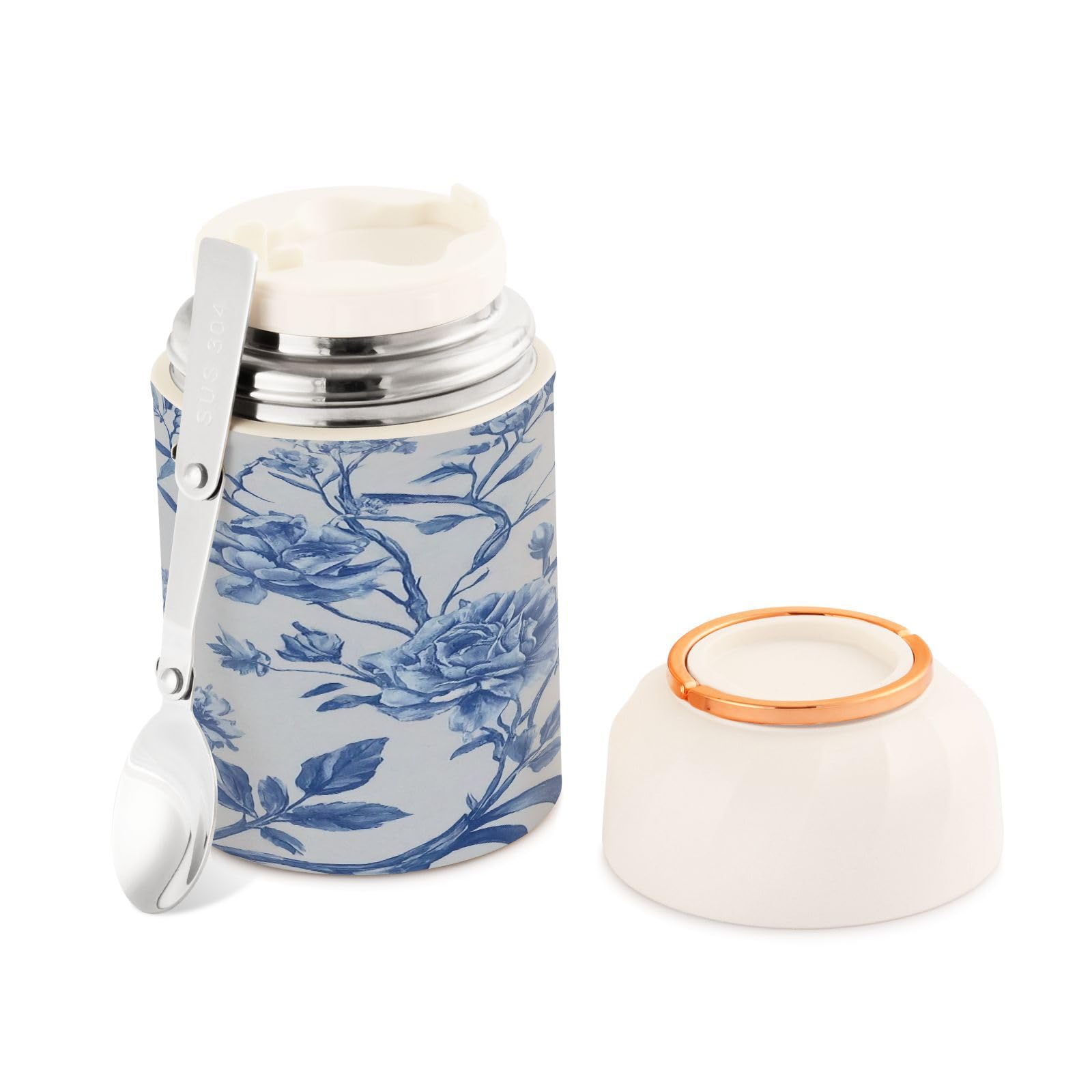 Termo para almuerzo Toile de 500 ml: contenedor de acero inoxidable para comida de adultos