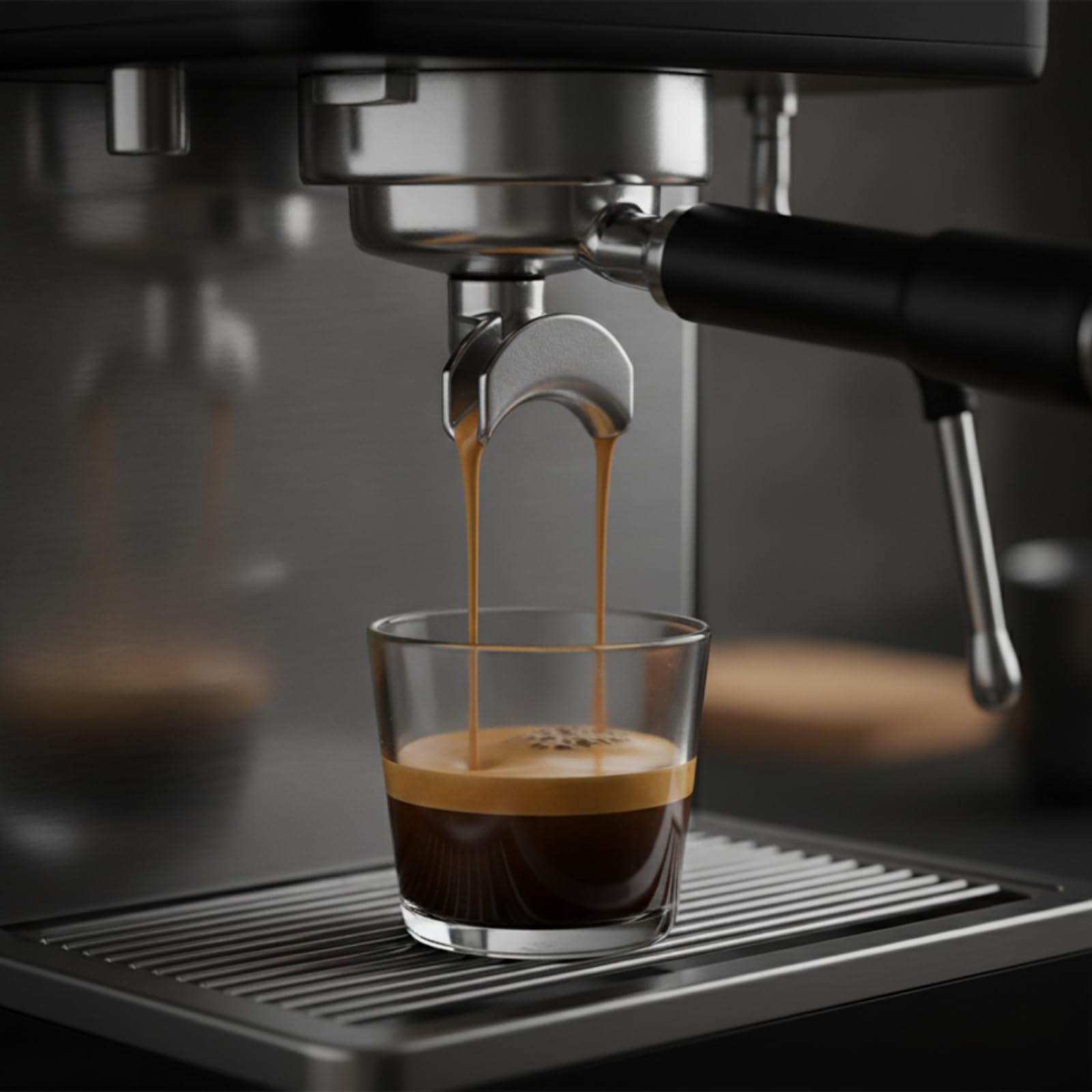 Portafiltro con Contenitore Doppio da 51 | Portafiltro aperto, Smontabile, per Cucina, operatori del caffè