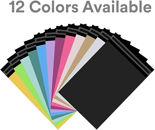 Miniatura 6 de 200 bolsas de polietileno magenta y morado de 8 x 10 pulgadas, 200 sobres de plástico para envíos por correo, impermeables y a prueba de desgarros,