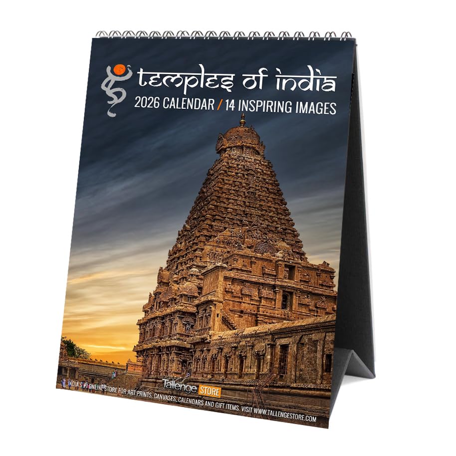 Image of Tallenge - Temples Of India - 2026 desk Calendar - 6 x 9 Inches (Paper, Desk Calendar)