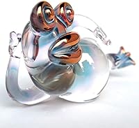 Vista 5 de Frog Figurine of Hand Blown Glass
