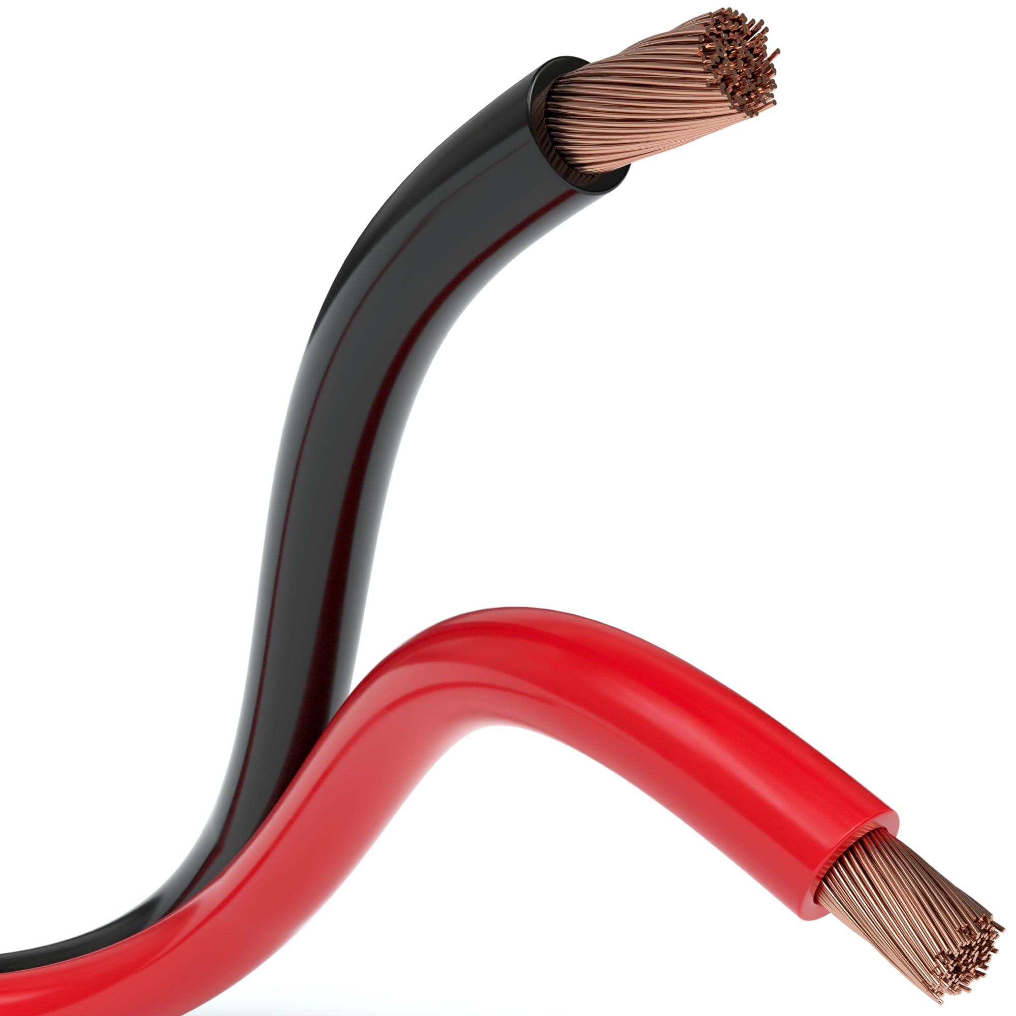 JAMEGA - Lautsprecherkabel Hifi Audio Kabel Auto Boxenkabel Boxen - mehrere Größen und Längen für Lautsprecher & Surround Systeme aus einer Kupferlegierung, 2 x 1,5mm², rot/schwarz, 100m
