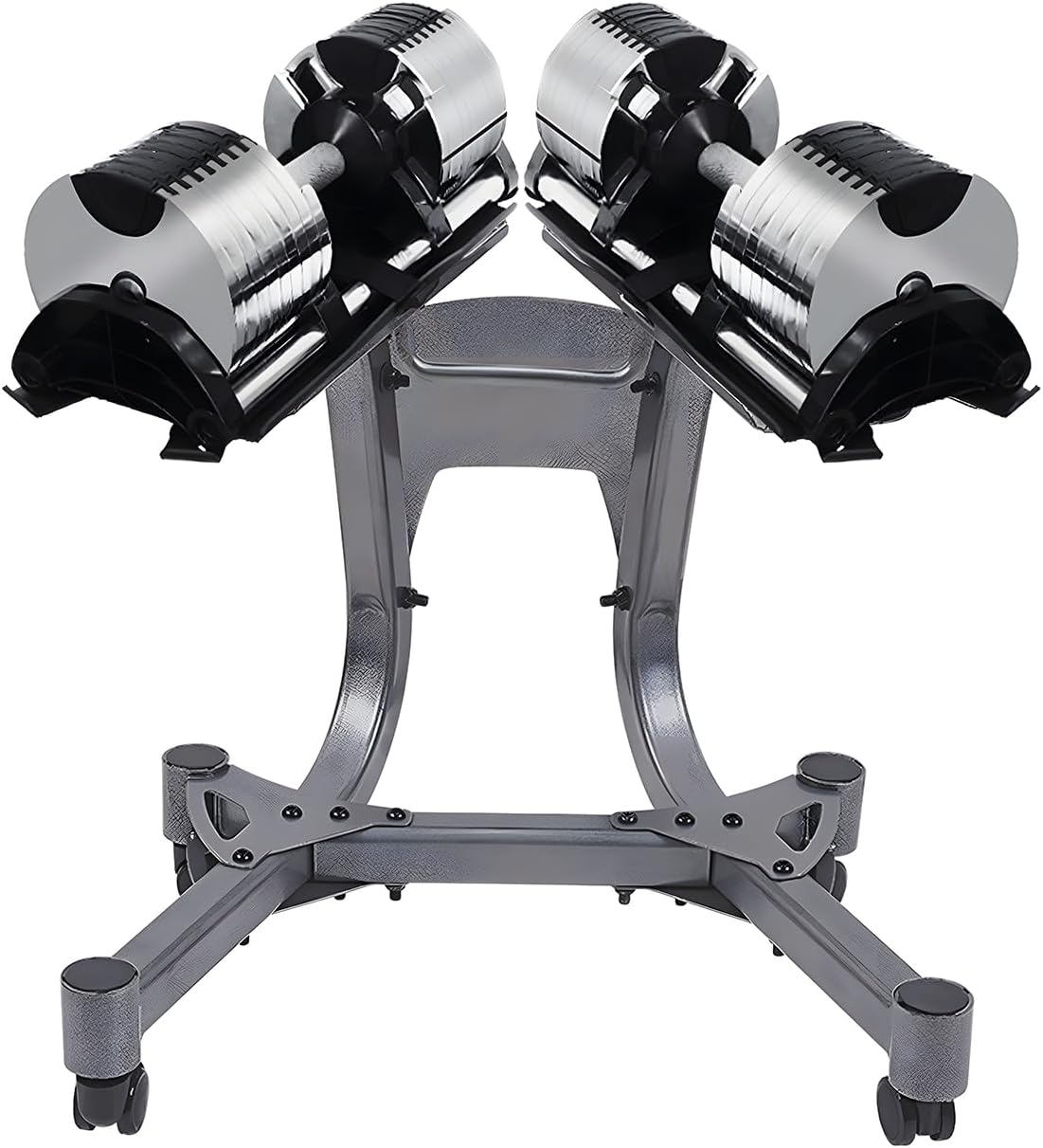 ASDJAKZP Dumbbells Stand, Adjustable Dumbbell Rack with Lockable Wheels ...