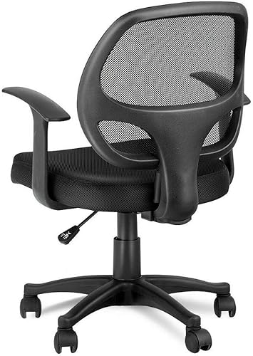 Miniatura 4 de Juego de 6 sillas de escritorio de diseño ergonómico para ordenador portátil con respaldo de malla ventilada, altura ajustable, asiento giratorio de