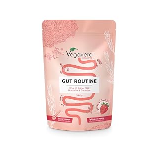 Vegavero Gut Routine | Complejo de Fibra y Probióticos para la Salud Intestinal | 7 g de Fibra, 12.000 Millones UFC, Psyllium y Vitaminas B | 300 g de Polvo | Natural, Sin Aditivos y Vegano - Amazon product rated Grade A