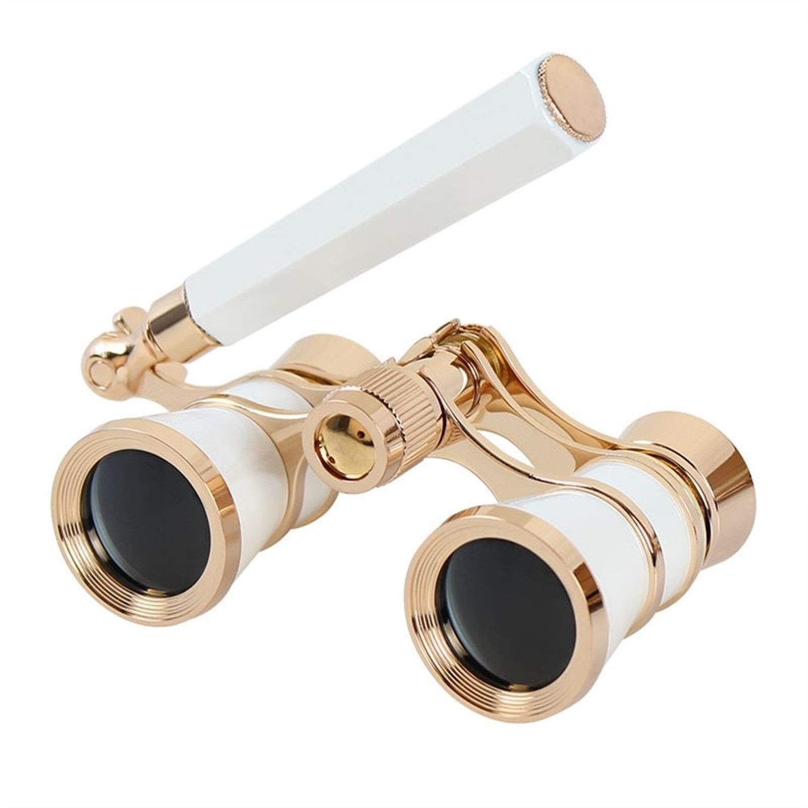 Gafas De Ópera 3X25 Binoculares Cuerpo De Metal con Cadena/Mango Lente Óptica Telescopio De Teatro Diseño Retro Mujeres Chicas Regalo Clear