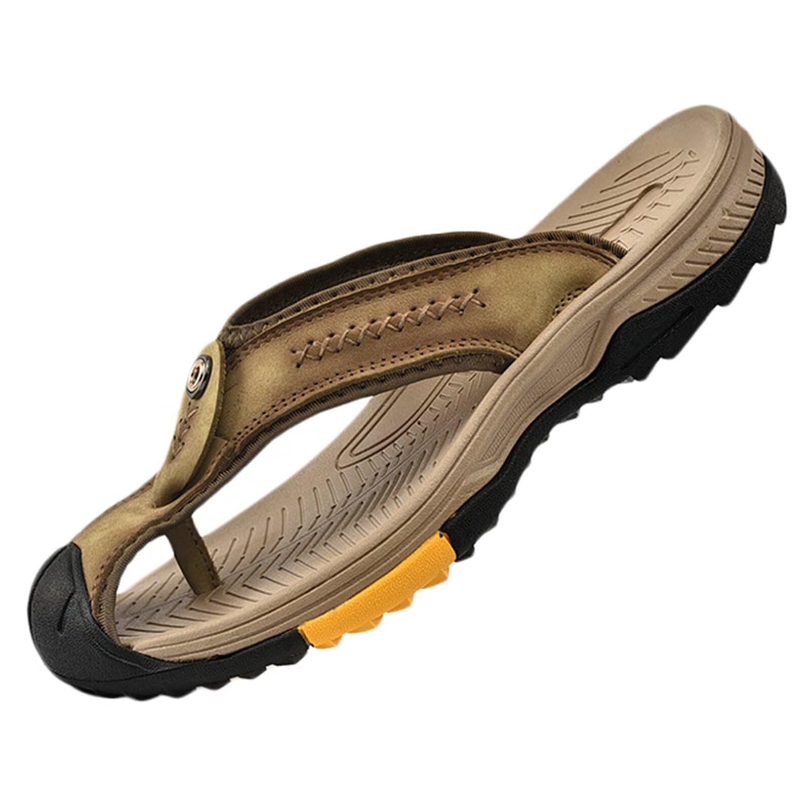 Rivccku Chanclas punta cerrada Hombre Sandalias Deportivo de Playa y Piscina Verano Zapatos Flip Flops Cuero Sandalia Atlética