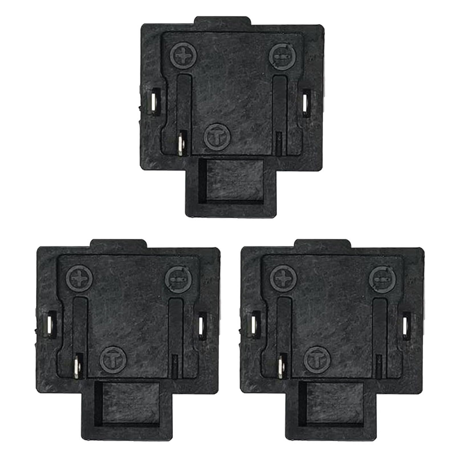 Hdoytxxm 3Pcs Multifunctional Battery Connector Adapter 3Pin For Power Tool Replacement Clip Accessory Sturdy Abs Battery Connector