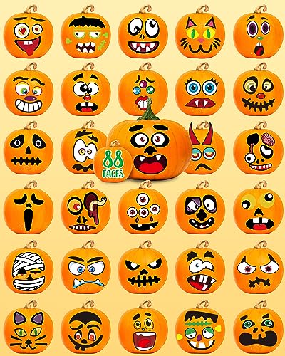 Halloween Pumpkin Face Sticker for Kid, Decorating Painting Kit Decoration - image 4