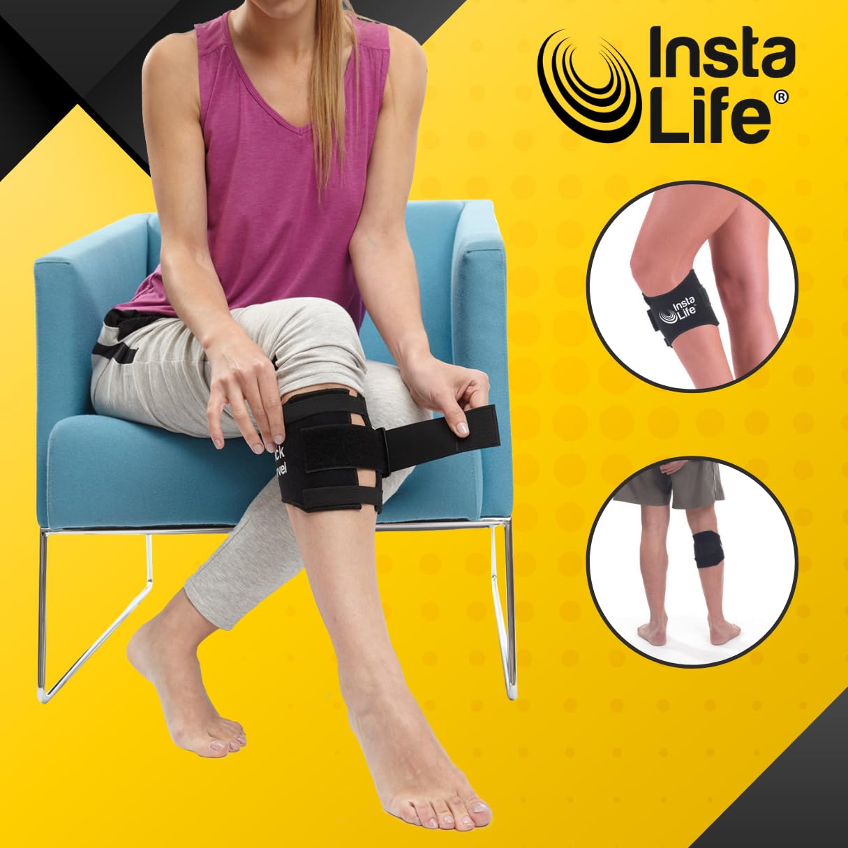 INSTA LIFE INSTALIFE, sistema di digitopressione per alleviare dolori articolari, allevia il mal di schiena con digitopressione, ergonomico, lombalgia, sciatica, dolore alle ginocchia, (2 pezzi)