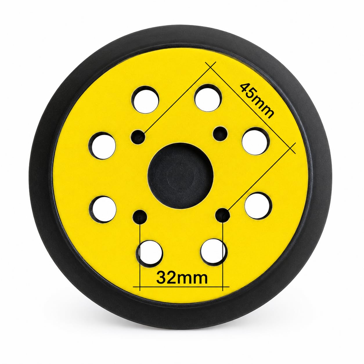 Talerz Szlifierski 125 mm na Rzep 8 Otworów Dysk do Szlifierki Mimośrodowej Otwór 22,2 mm
