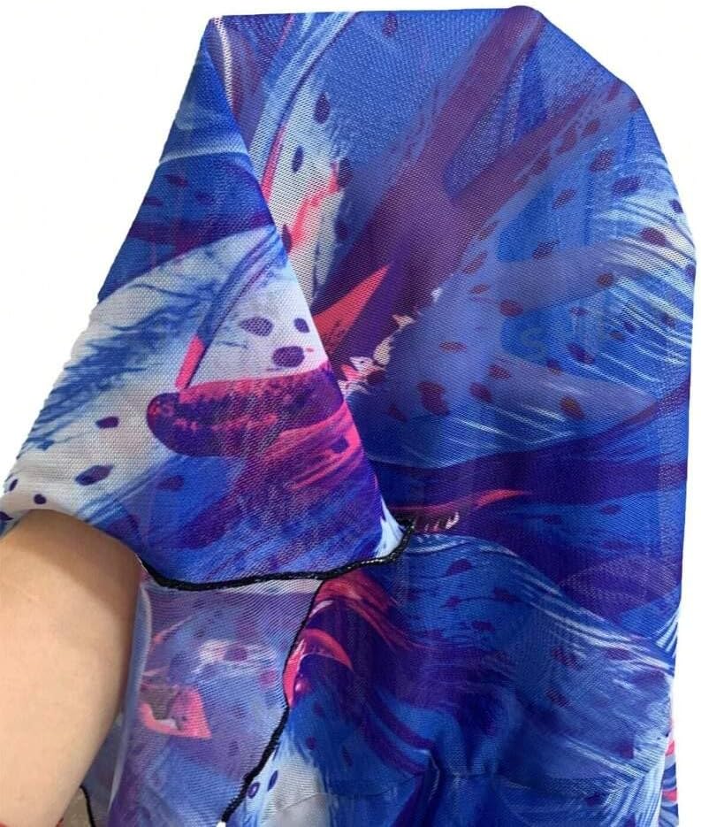 ZAFUL Womens 3pcs Swimsuit Floral Halter Triangle Bikini Top Tie Side Bottom with Long Sheer Cover Up Skirt - Image 2