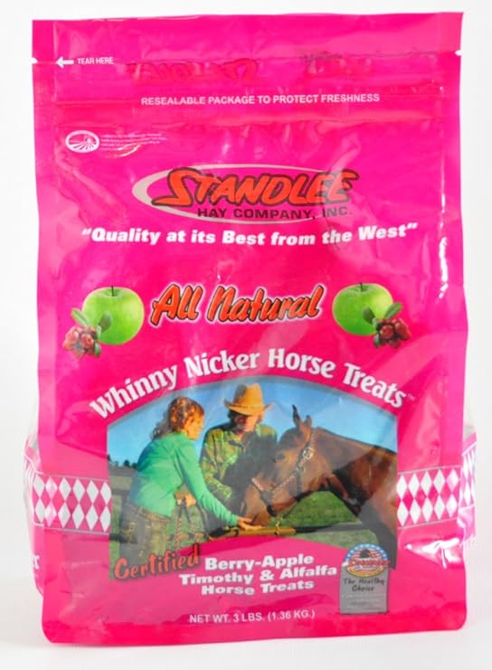 Standlee Hay Company Whinny Nicker Apple Berry Horse Treat, 3Pound