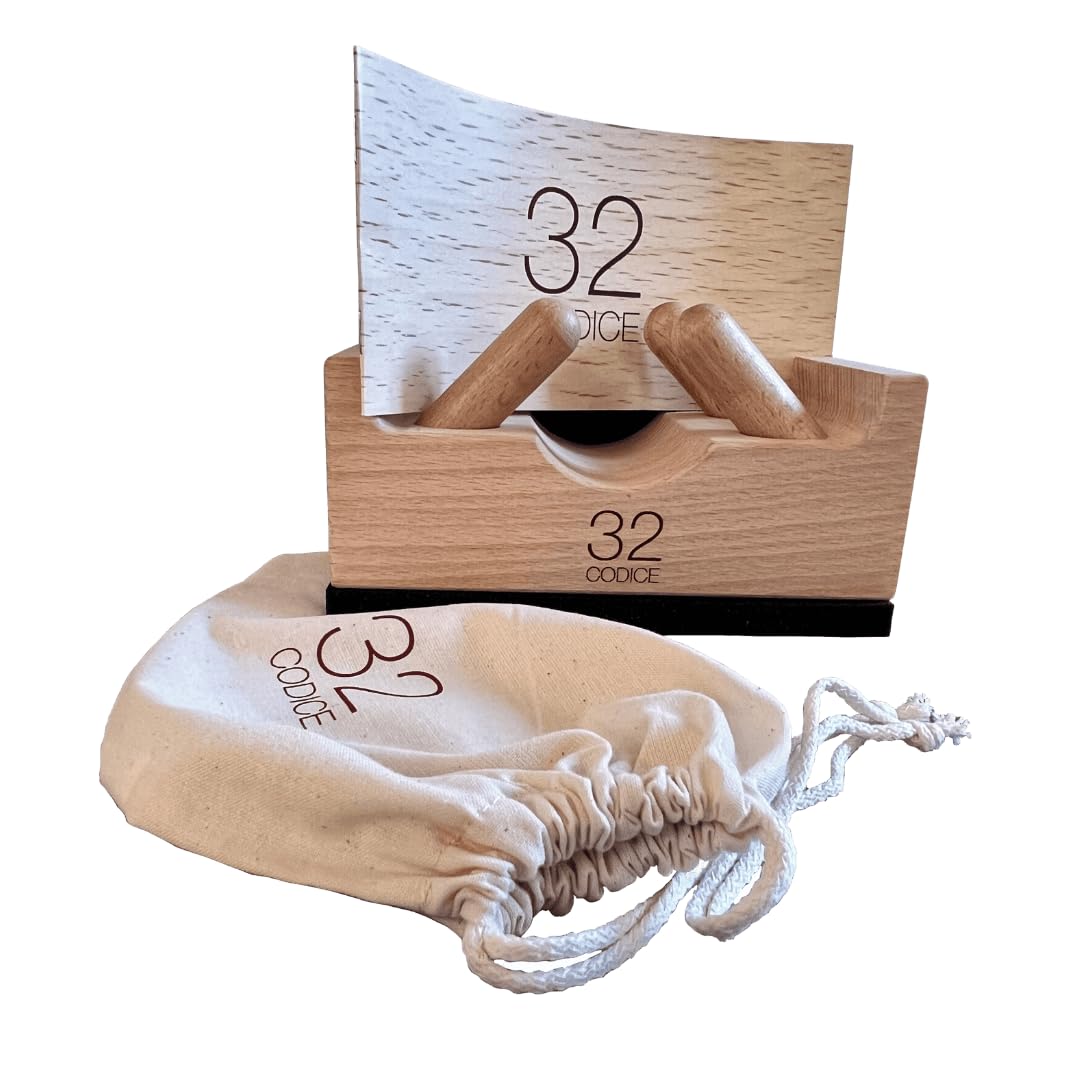 Teraparte - Massaggiatore Cervicale Professionale - Stimolazione Nervo Vago per Rilassamento Profondo - Legno Naturale Anti-Stress - Kit Completo con Accessori