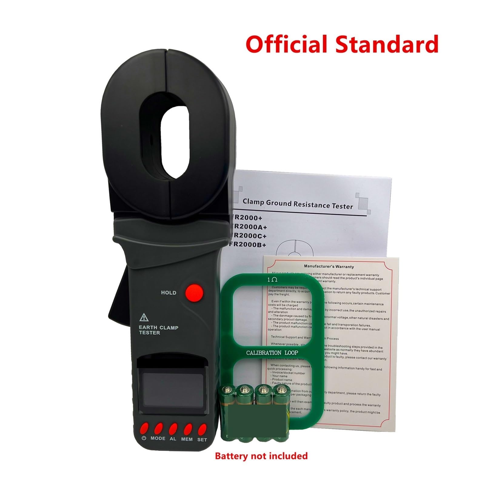 Tester rezystancji izolacji Wielofunkcyjny miernik rezystancji uziemienia 0-1200 Ω Prąd 20A Bezkontaktowy tester pętli Elektroniczny tester konserwacji (Color : 2000Plus 500Ohm, Size : 0)
