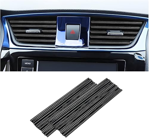 20 ribetes decorativos para aire acondicionado, universal, impermeable, flexible, de cloruro de polivinilo (PVC), decoración para la mayoría de Negro