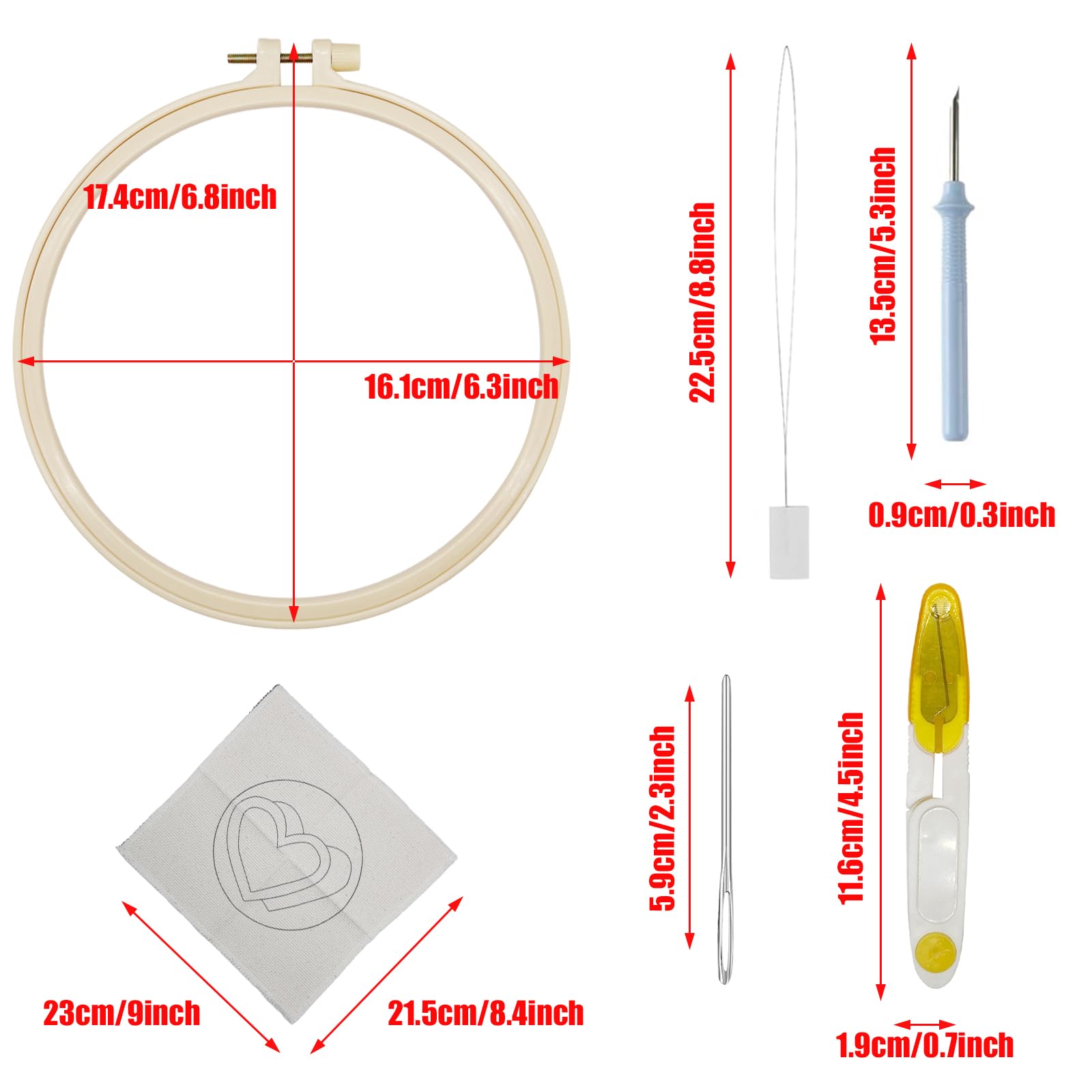 Allazone Punch Needle Kit - Embroidery Set for Beginners & Adults, Handcraft Kit with Love & Flowers Design - Image 2