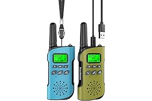 Walkie Talkies for Kids Rechargeable, 2 Pack; Long Range, Outdoor Camping Play