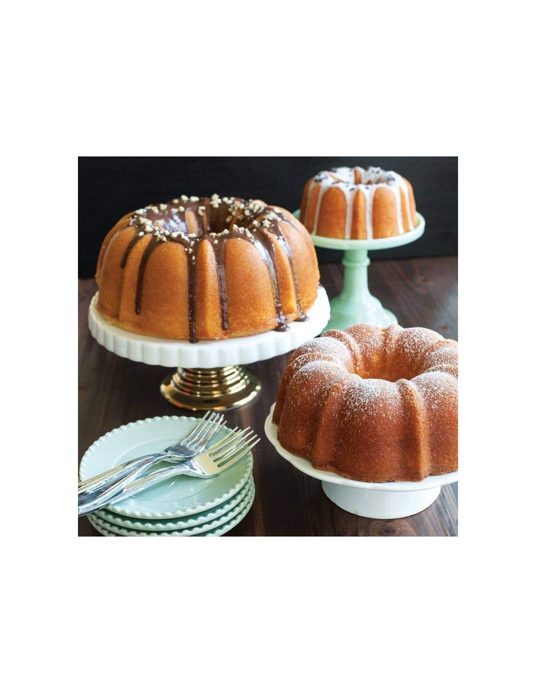 Conjunto de 3 formas Tiered Bundt da Nordic Ware - Cinzento
