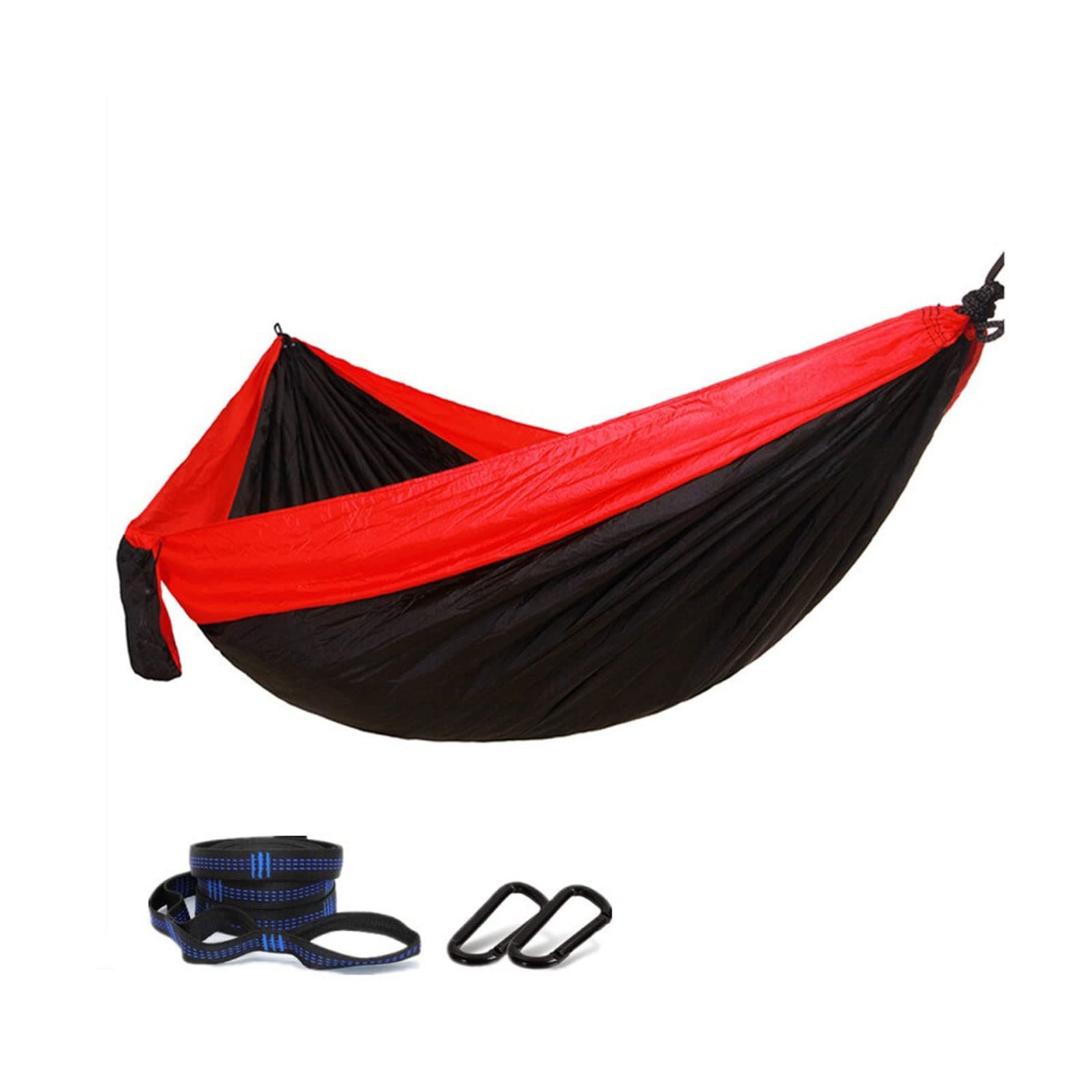 Hamac pour camping avec sangles d'arbre, sac à dos et plein air, portable, léger, convient pour lit double, nylon, 260 x 140 cm