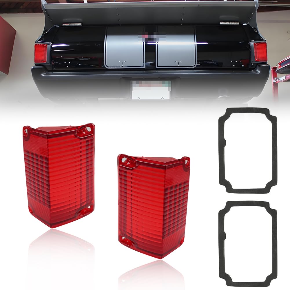 VYNTRAL Tail Light Lamp Lens Compatible with 1968-1969 El Camino & Chevelle Wagon, [DOT] [IP67 Waterproof] Rear Bumper Reflector Light Lens [No Bulbs]